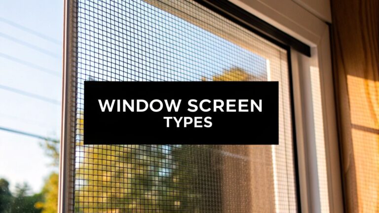 A Homeowner’s Guide to Types of Window Screen Material